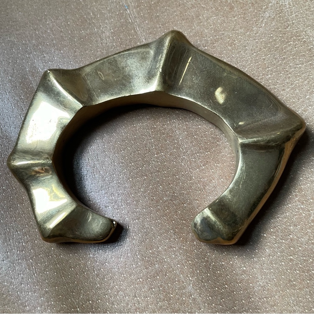 Ulla Johnson brass cuff gold statement bracelet bangle boho chunky sculptural